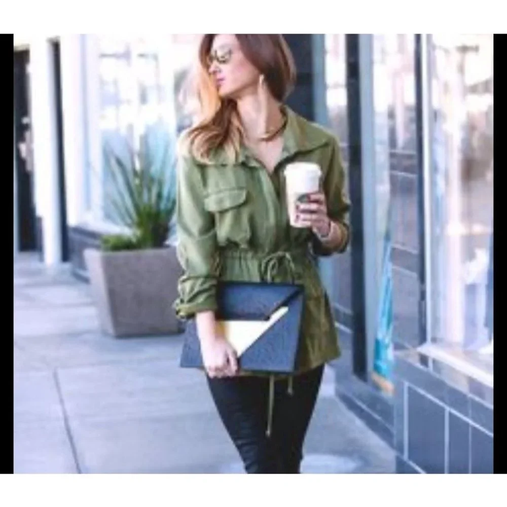 Jacket sweater cardigan green coat new boho - Picture 2 of 12